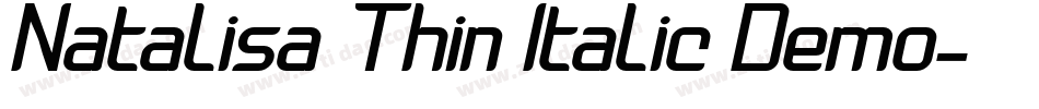Natalisa Thin Italic Demo字体转换